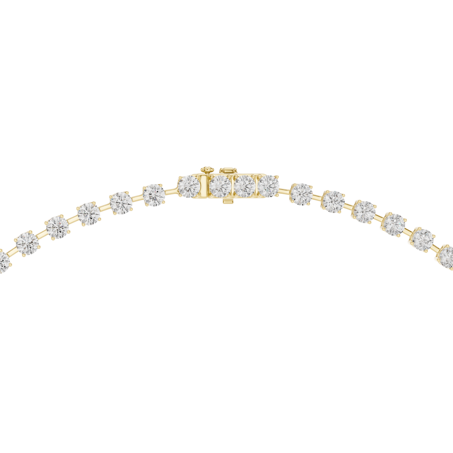 27.65ctw Solid Gold Round Cut Diamond Tennis Y-Necklace with Drop