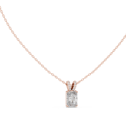 2.14CTW Radiant Elegance:Diamond Pendant in Yellow Gold