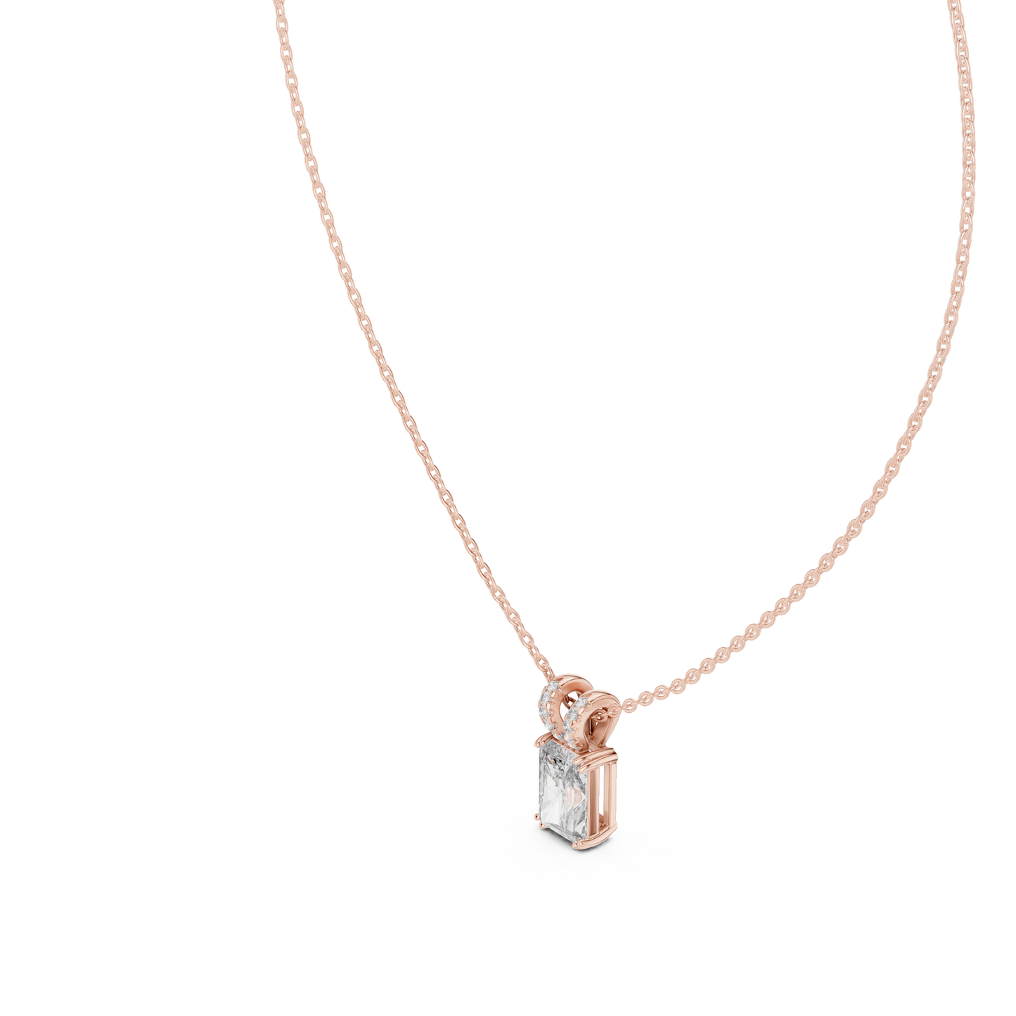 2.14CTW Radiant Elegance:Diamond Pendant in Yellow Gold