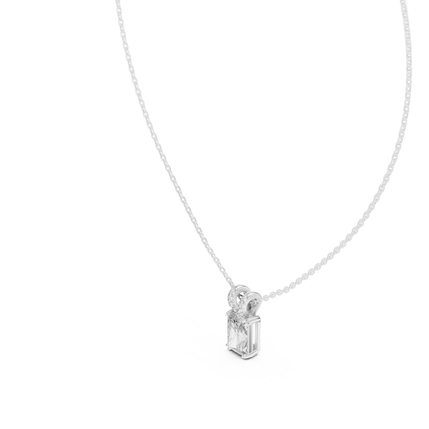 2.14CTW Radiant Elegance:Diamond Pendant in Yellow Gold