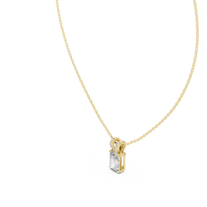 2.14CTW Radiant Elegance:Diamond Pendant in Yellow Gold