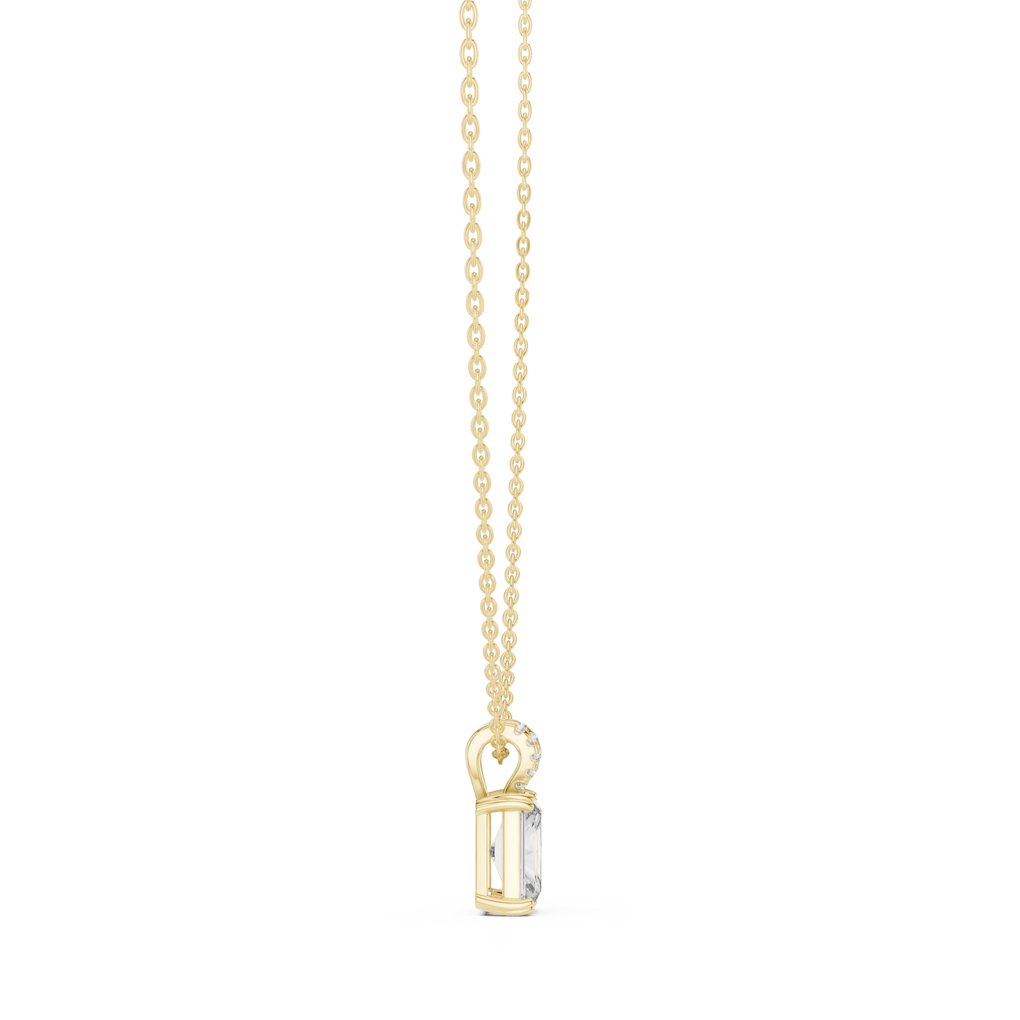 2.14CTW Radiant Elegance:Diamond Pendant in Yellow Gold