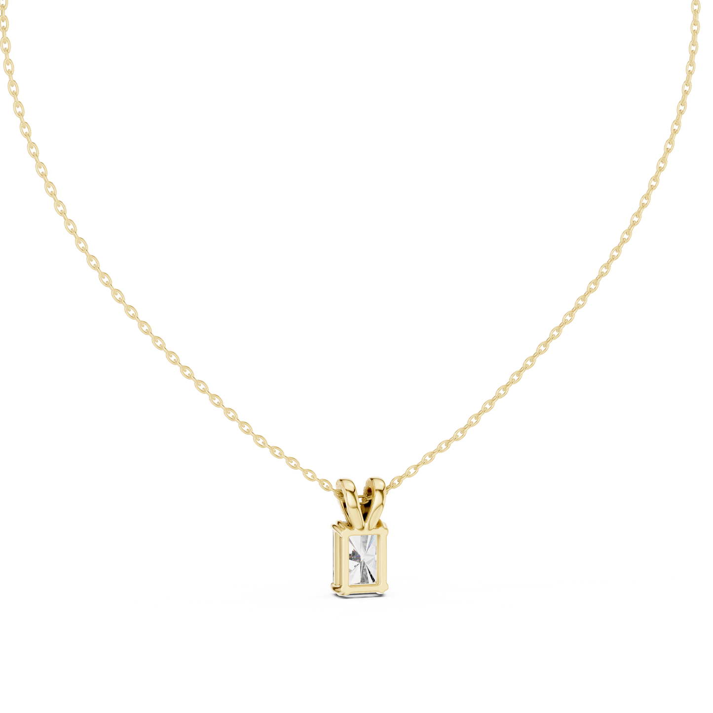 2.14CTW Radiant Elegance:Diamond Pendant in Yellow Gold