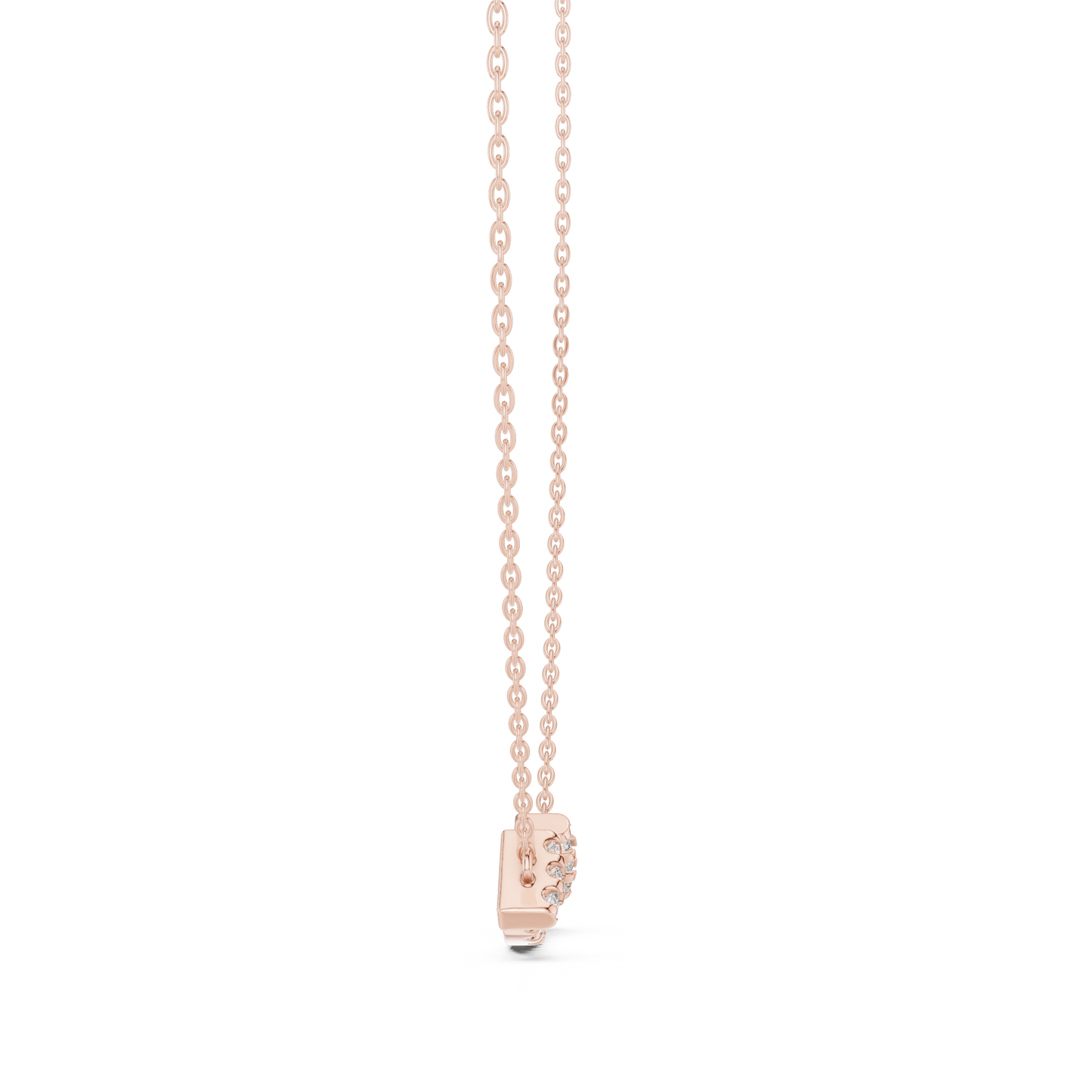 Sparkling Diamond Curved Smile Pendant in Yellow Gold- 0.38CTW Pavé-Set