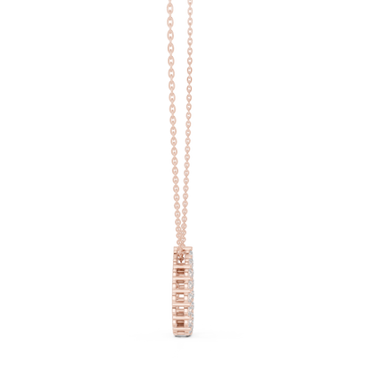 1.04ctw Solid Gold Open Teardrop Pear Halo Diamond Pendant