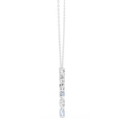 3.5CTW Multi-Shape Diamond Drop Y-Pendent in Yellow Gold
