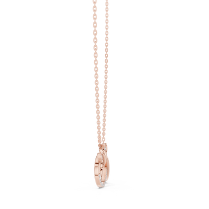 Butterfly Infinity Pendant in Yellow Gold - 0.25CTW Pavé Diamonds