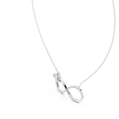 Butterfly Infinity Pendant in Yellow Gold - 0.25CTW Pavé Diamonds