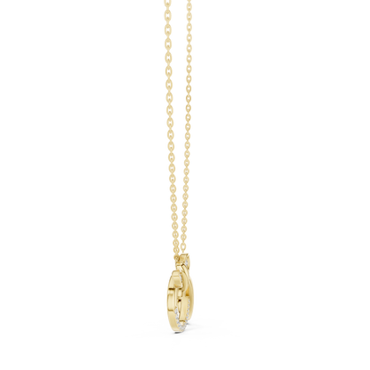 Butterfly Infinity Pendant in Yellow Gold - 0.25CTW Pavé Diamonds