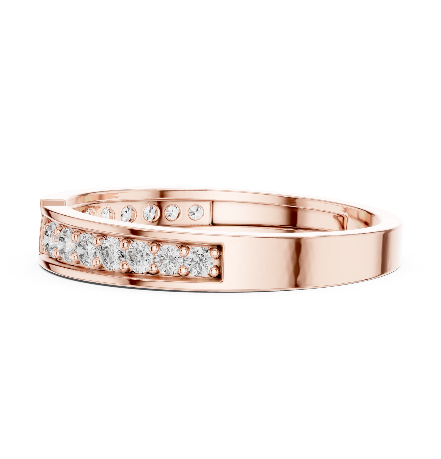 0.24 Carat Open Front Chevron Diamond Cuff Ring | Solid Gold