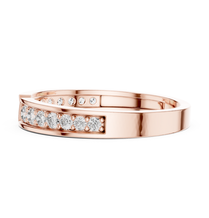 0.24 Carat Open Front Chevron Diamond Cuff Ring | Solid Gold