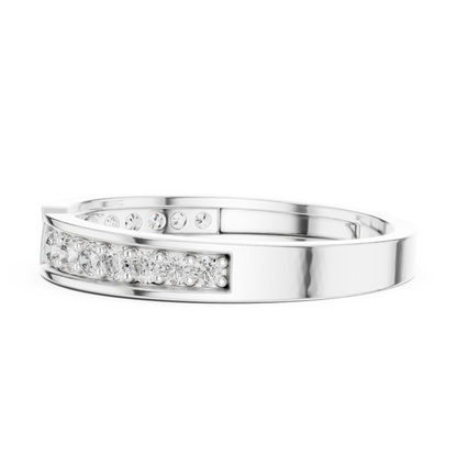 0.24 Carat Open Front Chevron Diamond Cuff Ring | Solid Gold