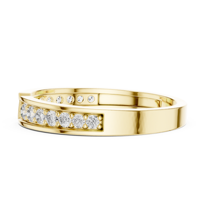 0.24 Carat Open Front Chevron Diamond Cuff Ring | Solid Gold