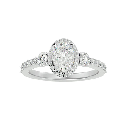 Lumière Beautiful Halo Ring- 1.95 Ct Round Diamond Gold Ring