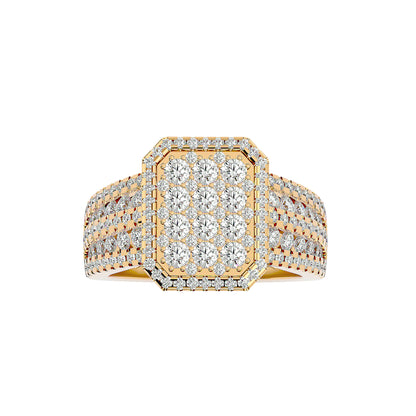 Lumiere Majestic Halo Diamond Ring In Gold - 1.53 Ct