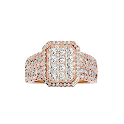 Lumiere Majestic Halo Diamond Ring In Gold - 1.53 Ct