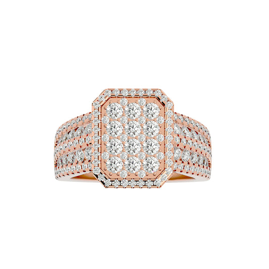 Lumiere Majestic Halo Diamond Ring In Gold - 1.53 Ct