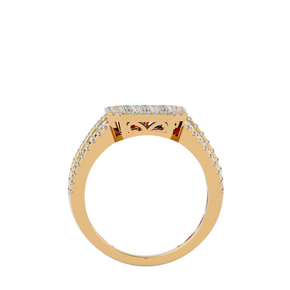 Lumiere Majestic Halo Diamond Ring In Gold - 1.53 Ct