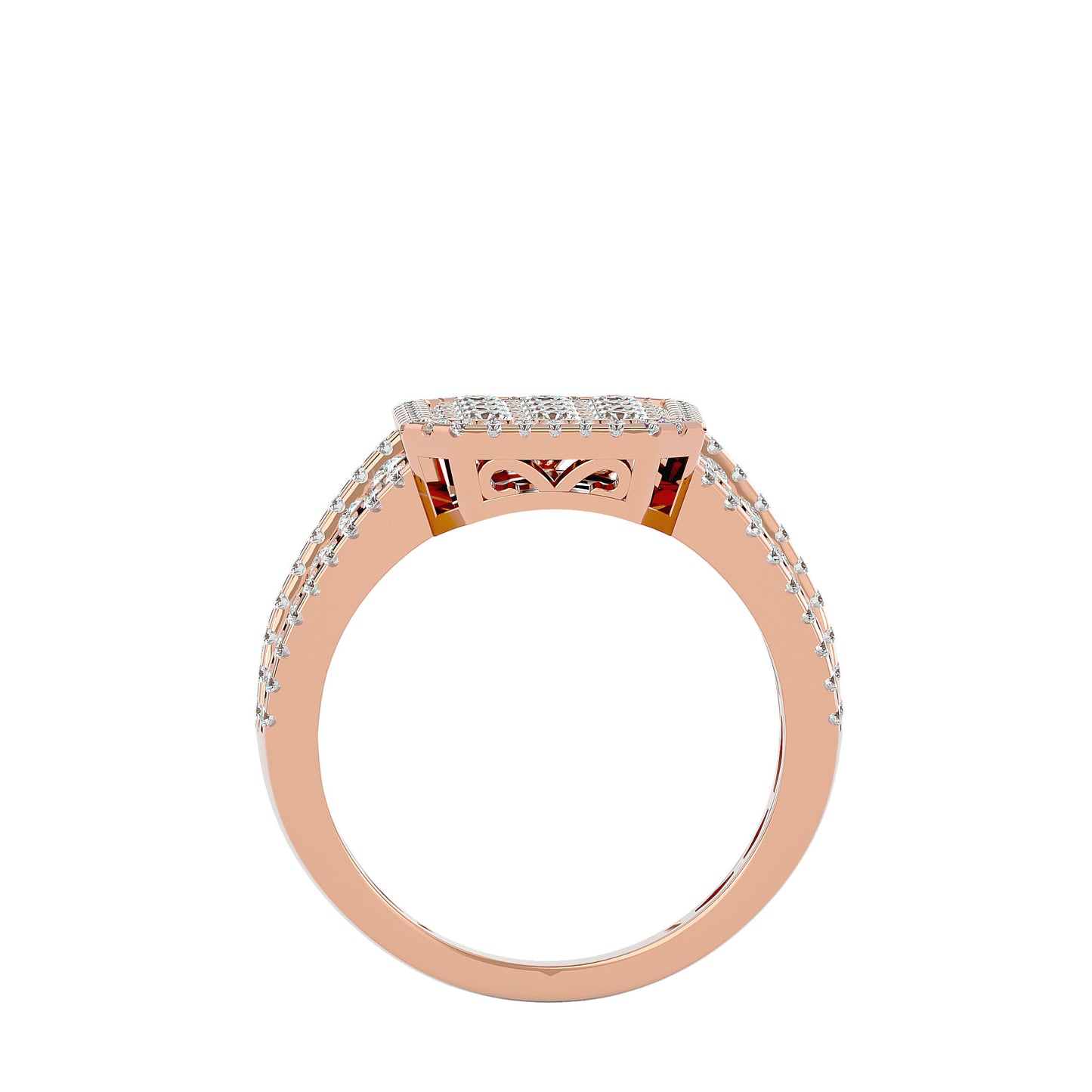 Lumiere Majestic Halo Diamond Ring In Gold - 1.53 Ct