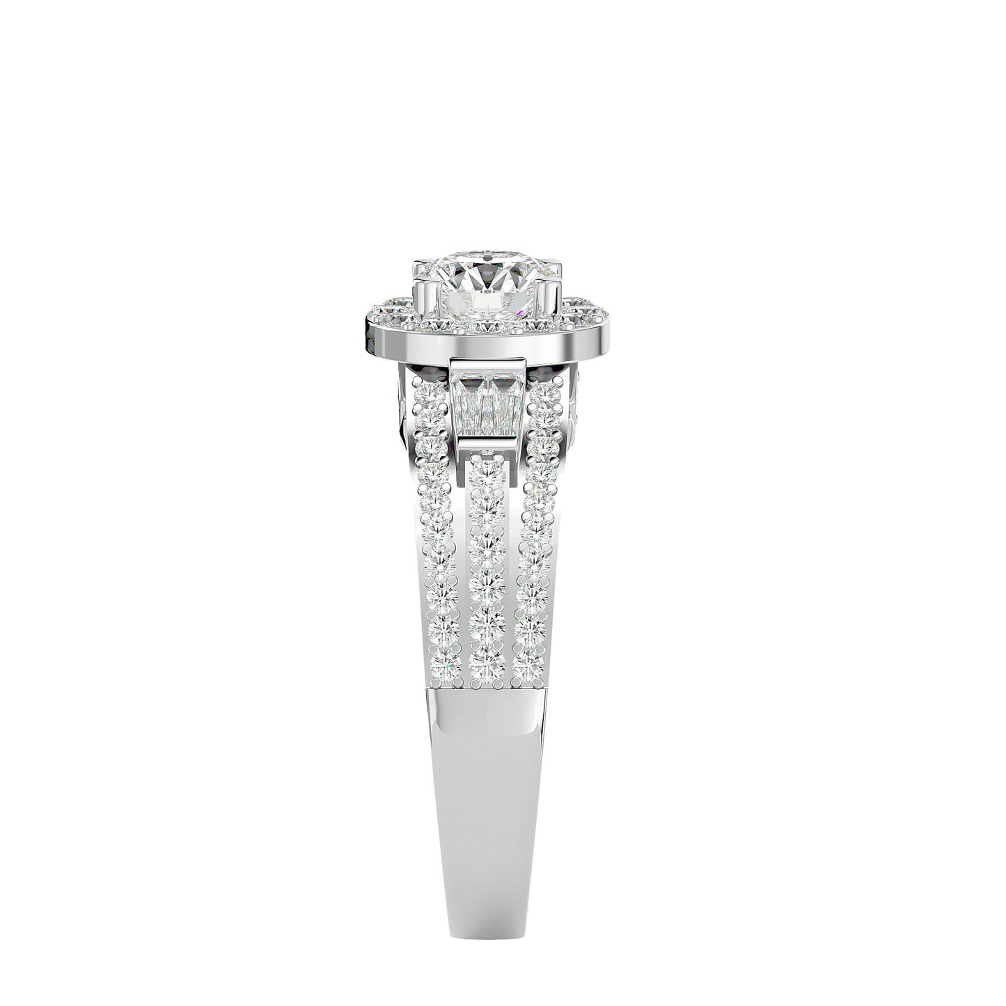 Lumière Beautiful Halo Ring- 1.49 Ct Round Diamond Gold Ring