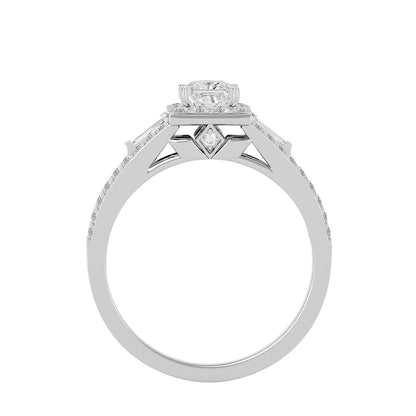 Lumière Beautiful Light Band- 0.96 Ct Round Diamond Gold Ring