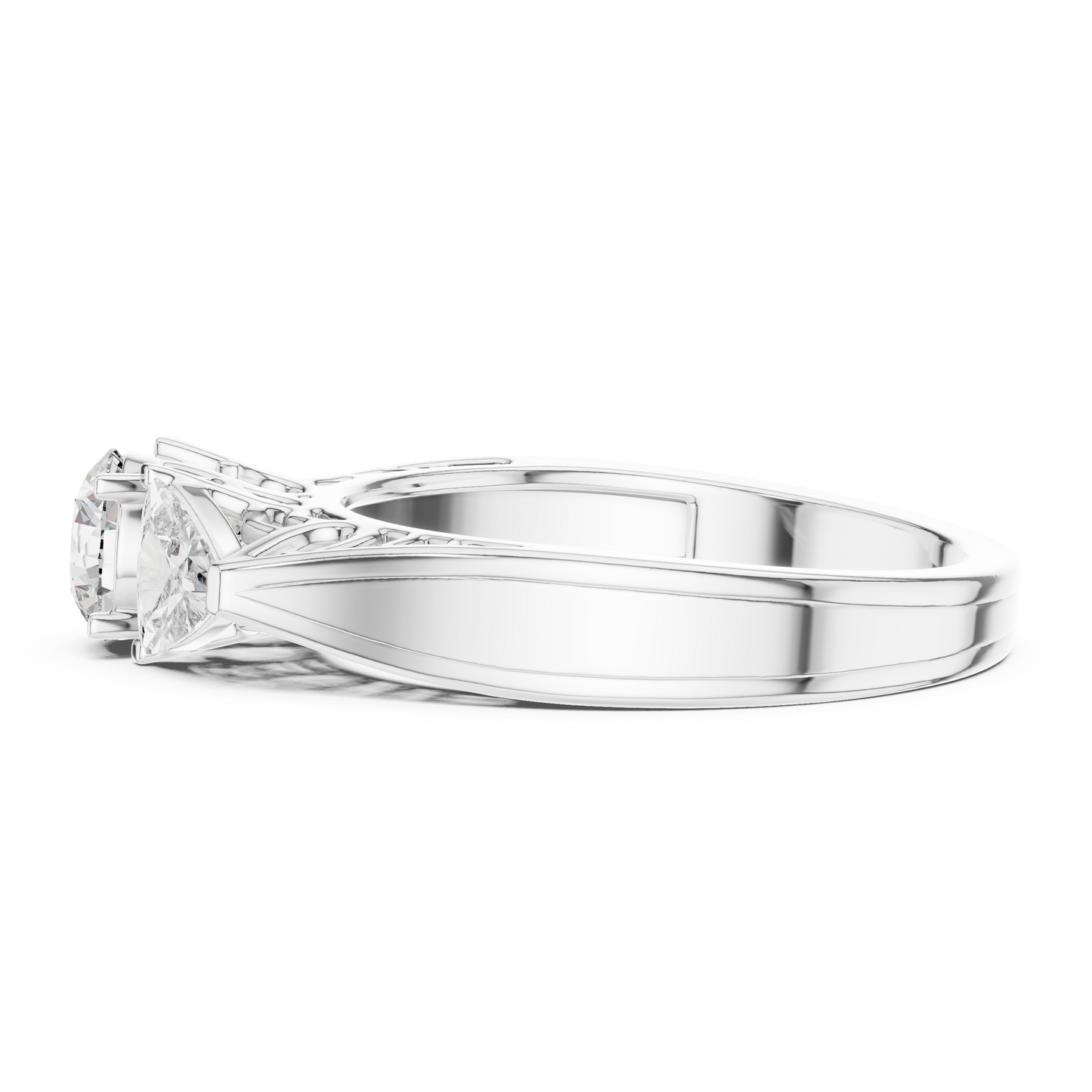 Vintage-Inspired Three-Stone Diamond Filigree Ring:1.02CTW