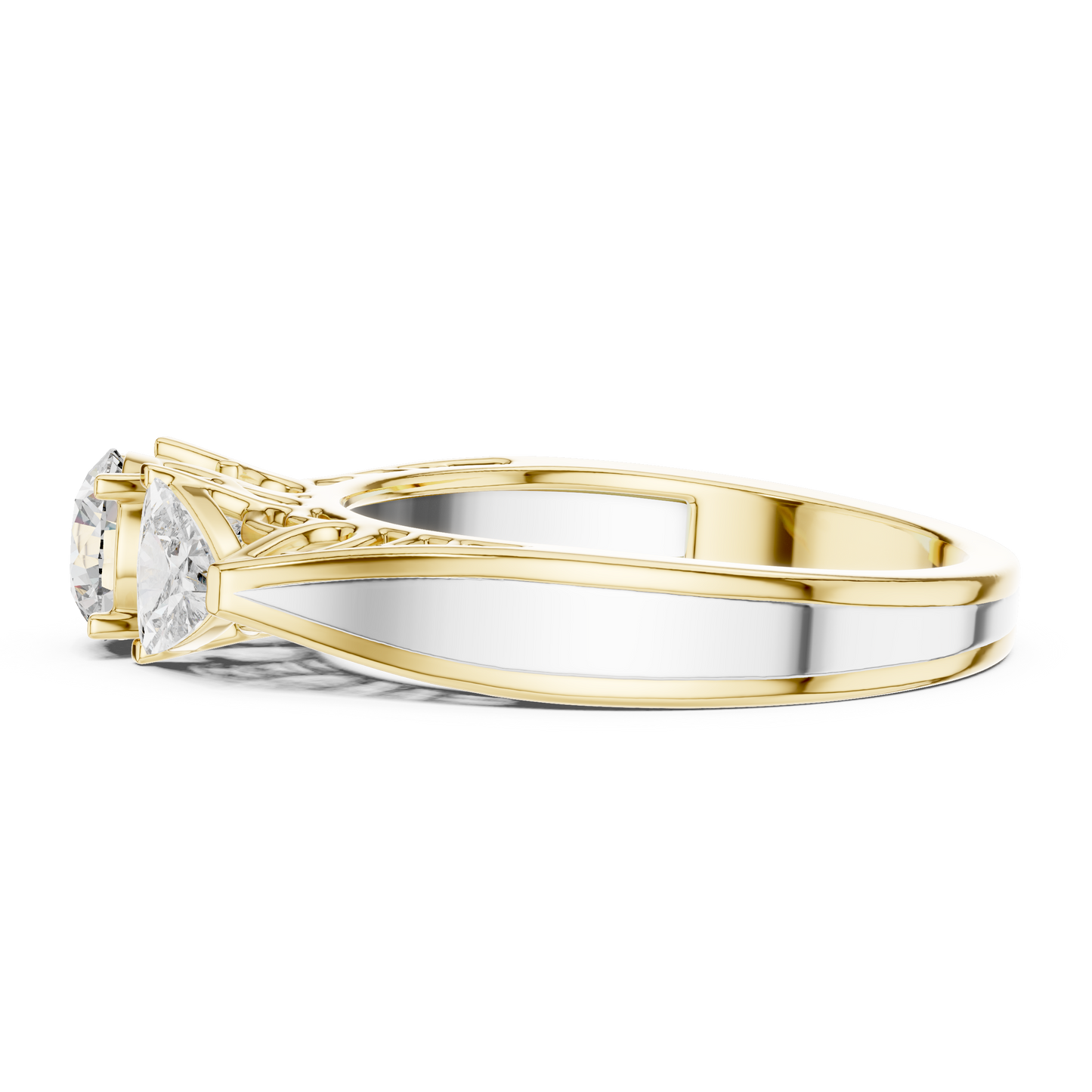 Vintage-Inspired Three-Stone Diamond Filigree Ring:1.02CTW