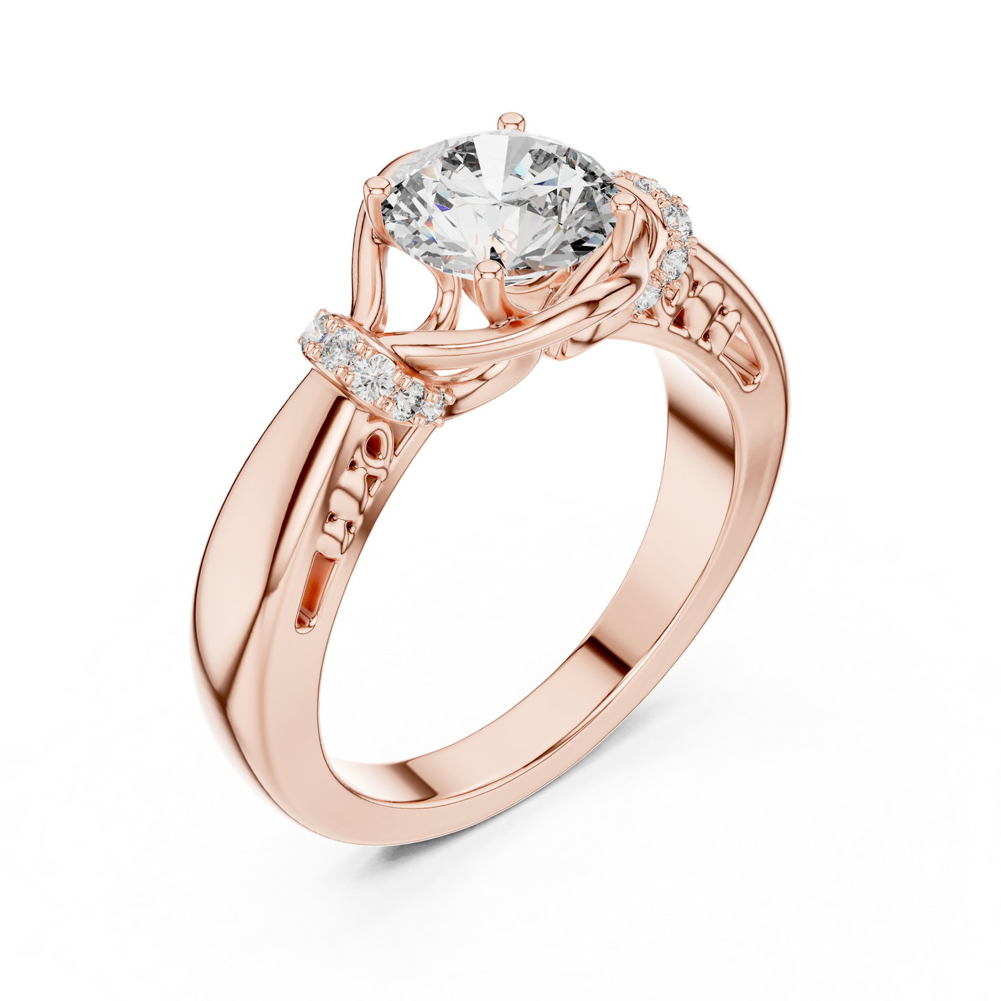 Vintage Yellow Gold Round Diamond Solitaire Ring : 1.12CTW