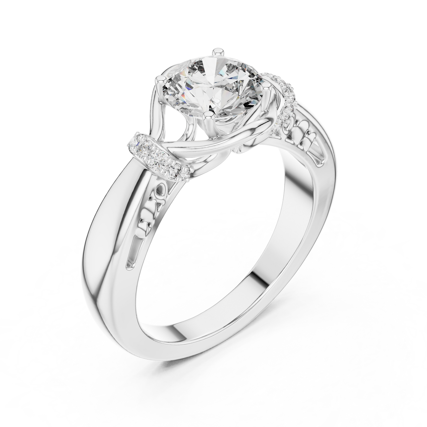 Vintage Yellow Gold Round Diamond Solitaire Ring : 1.12CTW
