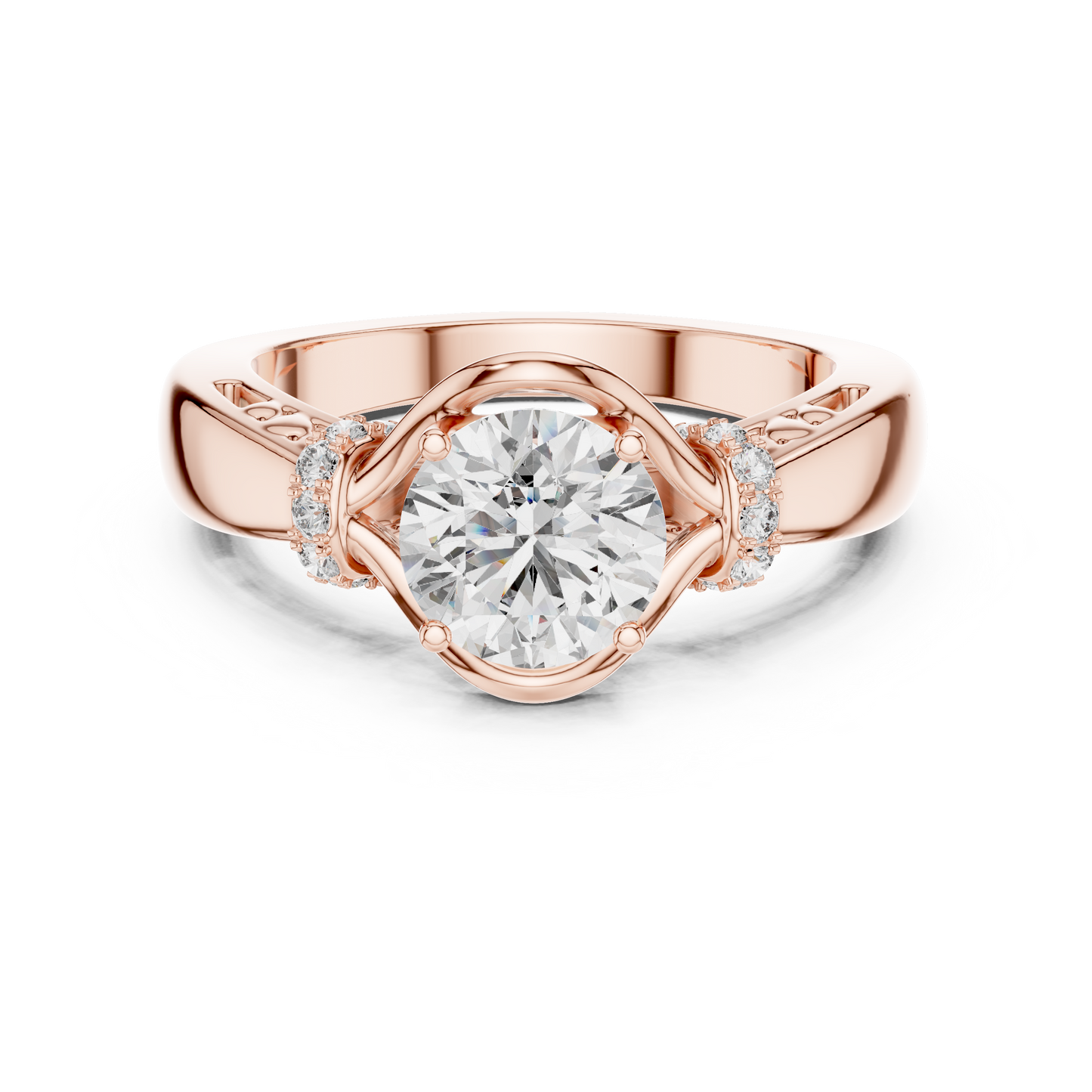 Vintage Yellow Gold Round Diamond Solitaire Ring : 1.12CTW