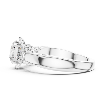 Vintage Yellow Gold Round Diamond Solitaire Ring : 1.12CTW