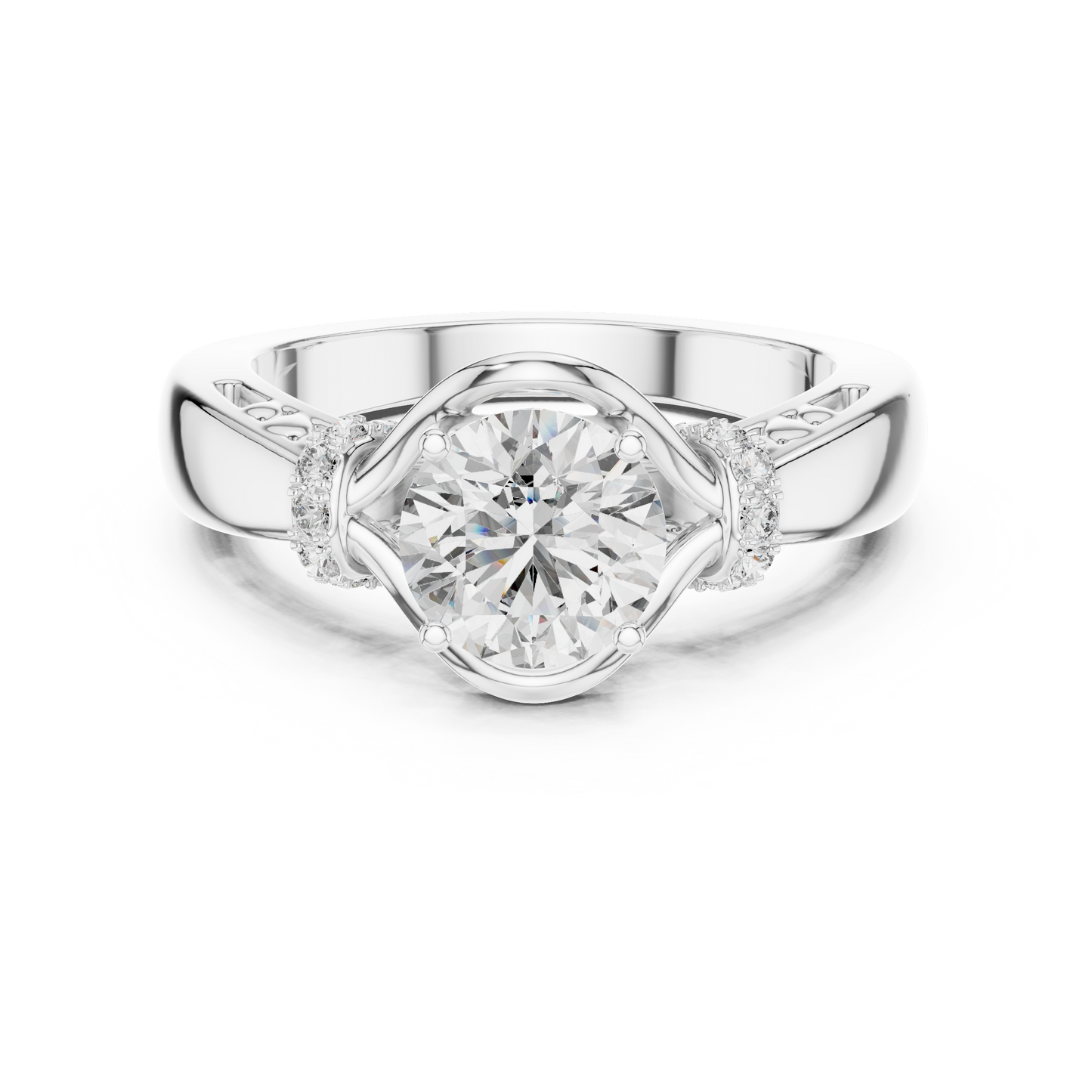 Vintage Yellow Gold Round Diamond Solitaire Ring : 1.12CTW
