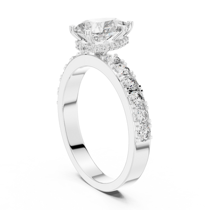 1.72CTW White Gold Pear Cut Diamond Solitaire Engagement Ring