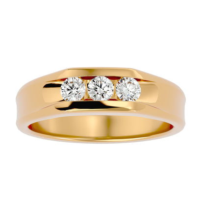 Trilune Classic Gold and Diamond Rind - 0.52 Ct
