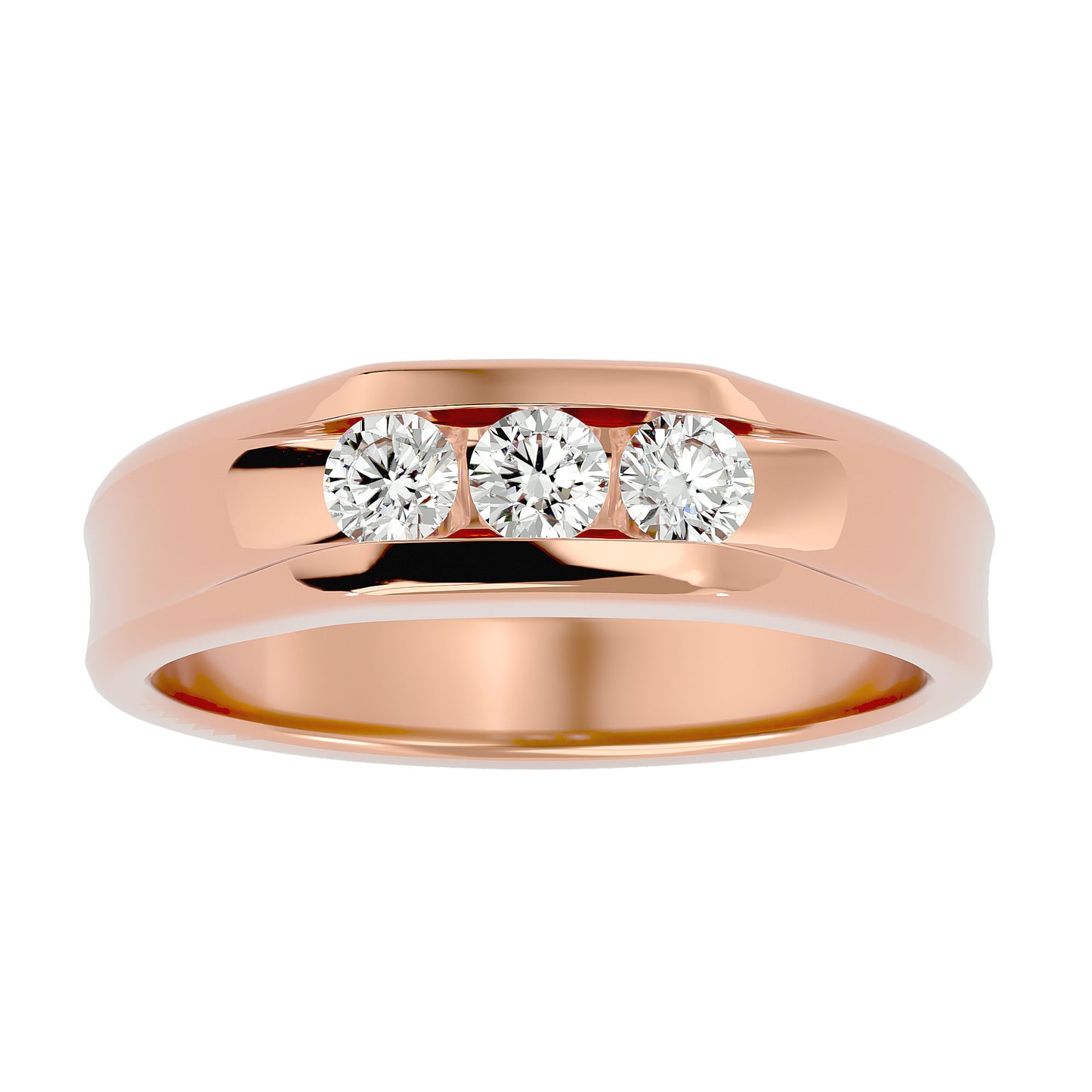 Trilune Classic Gold and Diamond Rind - 0.52 Ct
