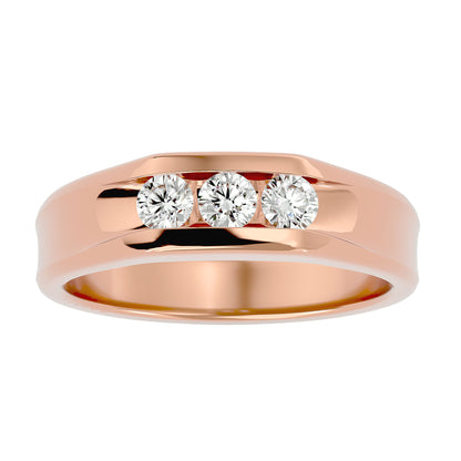 Trilune Classic Gold and Diamond Rind - 0.52 Ct