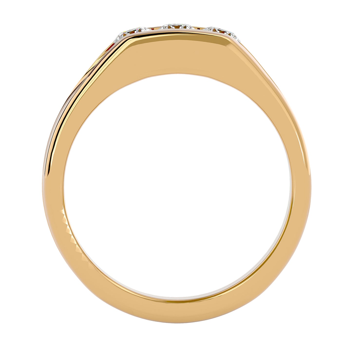 Trilune Classic Gold and Diamond Rind - 0.52 Ct