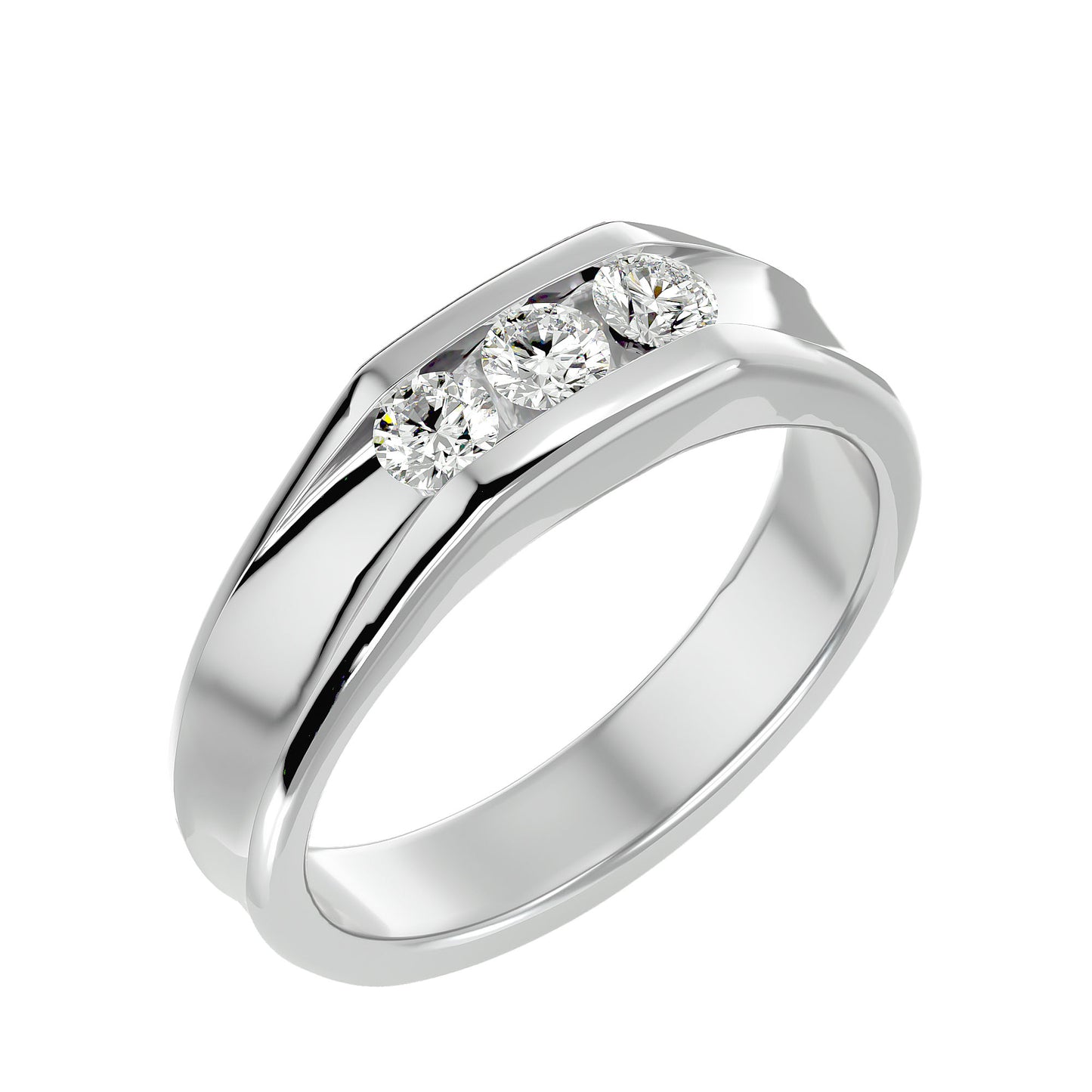 Trilune Classic Gold and Diamond Rind - 0.52 Ct