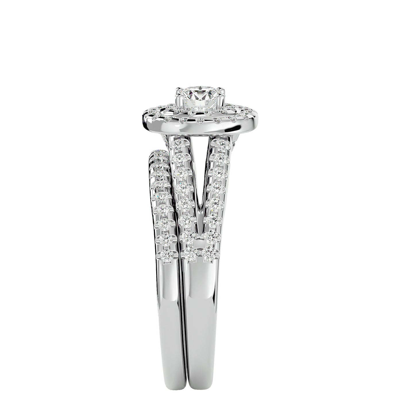Iconique Solitaire Bands- 0.88 Ct Round Diamond Gold Ring