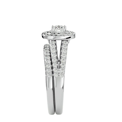 Iconique Solitaire Bands- 0.88 Ct Round Diamond Gold Ring