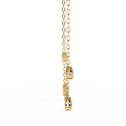Dazzling Dewdrop Dangle Necklace In Gold - 1.45 Ct Oval Diamonds
