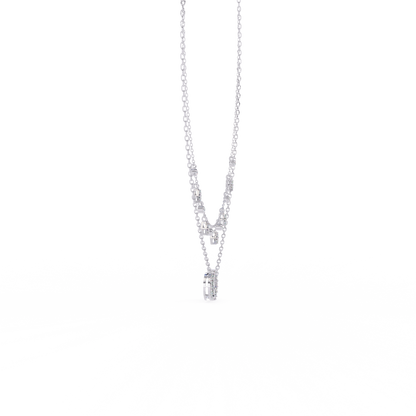 The Eternal Bond Interlocking Layered Necklace In Gold - 0.28 Ct Round Diamonds