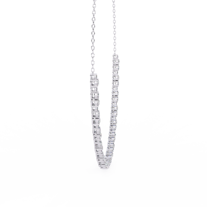 "The Classic Sparkle" Diamond-Accented Gold Riviera Necklace - 3.25 Ct