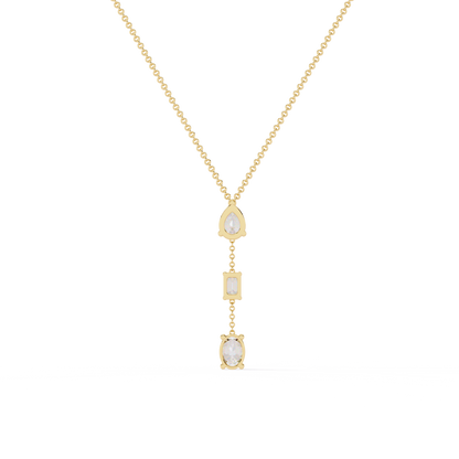 The Signature Multi-Shape Diamond Necklace In Gold - 1.54 Ct