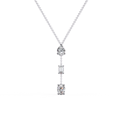 The Signature Multi-Shape Diamond Necklace In Gold - 1.54 Ct