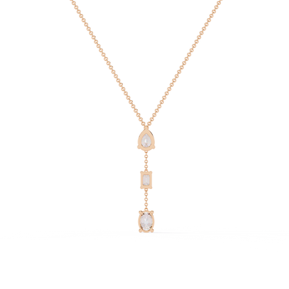 The Signature Multi-Shape Diamond Necklace In Gold - 1.54 Ct