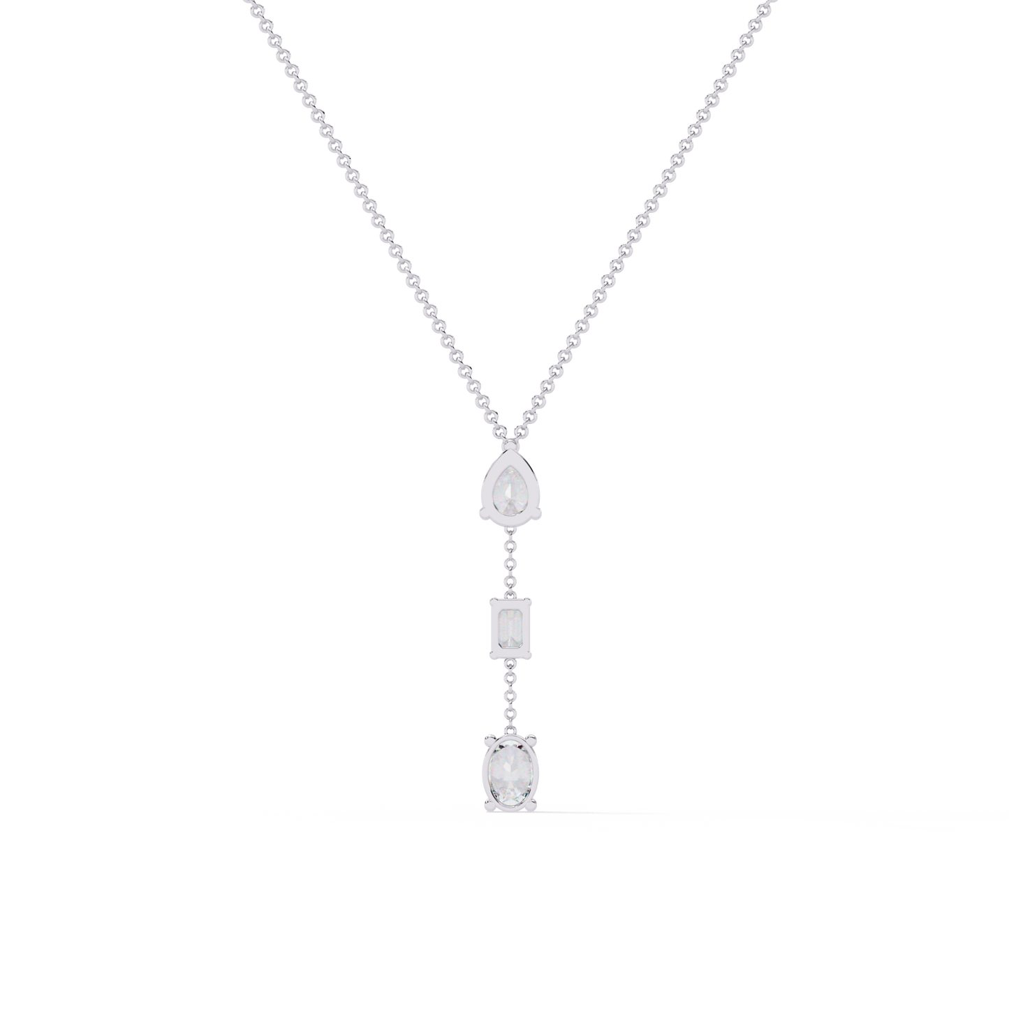 The Signature Multi-Shape Diamond Necklace In Gold - 1.54 Ct