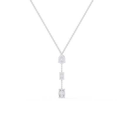 The Signature Multi-Shape Diamond Necklace In Gold - 1.54 Ct