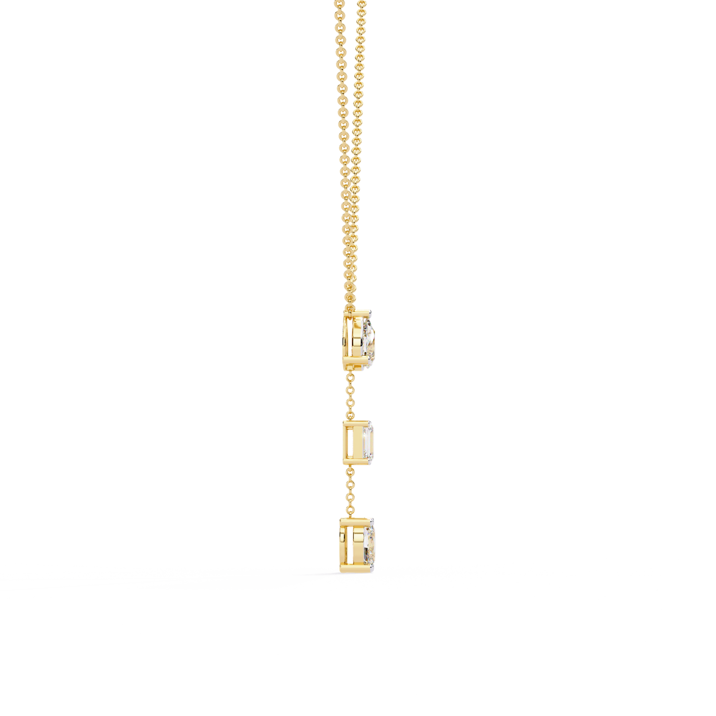 The Signature Multi-Shape Diamond Necklace In Gold - 1.54 Ct