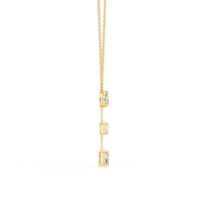 The Signature Multi-Shape Diamond Necklace In Gold - 1.54 Ct